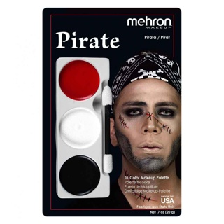Tri-Colour Make-up Palette - Pirate - Carded