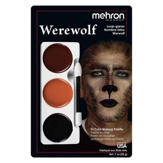 Tri-Colour Make-up Palette - Werewolf - Carded